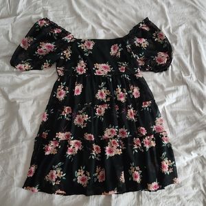 Black floral dress